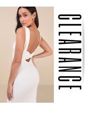 Lulus Love In Your Eyes Ivory Knotted Mermaid Maxi Dress